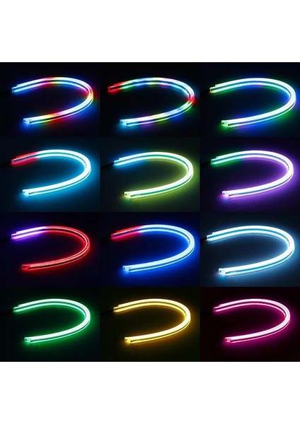 Far Içi Far Üstü Su Geçirmez Kayar LED 60 cm Rgb Renk Kumandalı Kayar LED
