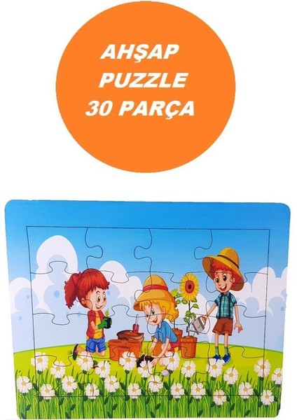 Woodylife Papatya Toplayan Çocuklar 30 Parça Puzzle Yapboz Eğitici Çocuk Oyuncak modelleri