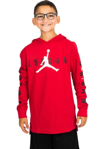 Jordan Jdb Hooded Ls Hbr Erkek Çocuk Sweatshirt