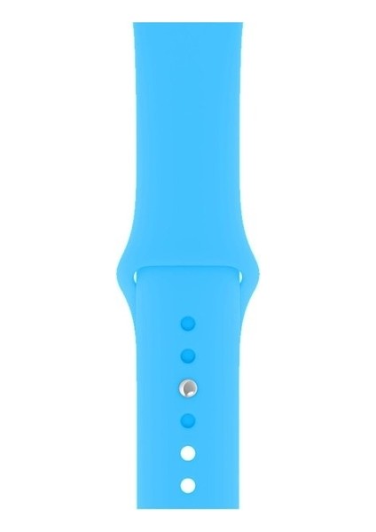 Apple Watch Sport 42MM Uyumlu Kordon Mat Jel Silikon Saat Kordonu 42/bb--Ufuk Mavisi
