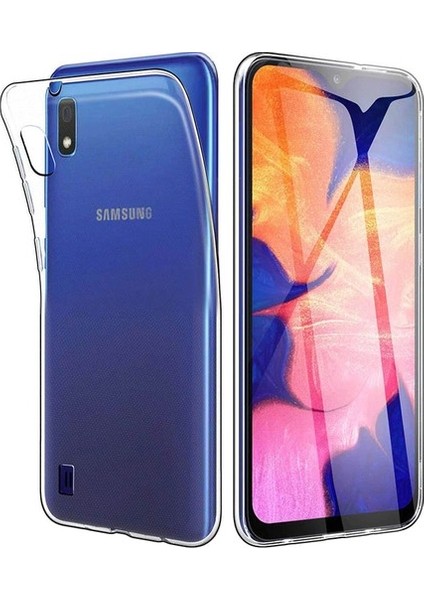 Samsung A10 Silikon Kamera Korumalı Kılıf Şeffaf