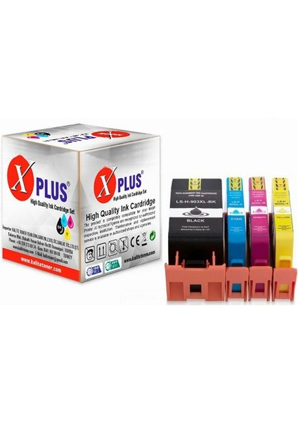 Hp Officejet Pro 6975 903XL 4 Renk Yüksek Kapasiteli Muadil Kartuş Seti 825 Sayfa