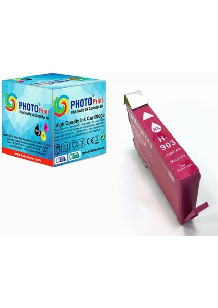 Hp Officejet Pro 6950 T6M07AE 903XL Kırmızı Yüksek Kapasiteli Muadil Kartuş 825 Sayfa