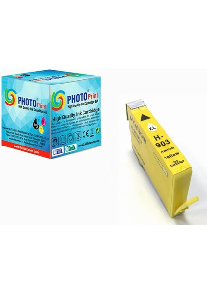Hp Officejet Pro 6975 T6M11AE 903XL Sarı Yüksek Kapasiteli Muadil Kartuş 825 Sayfa