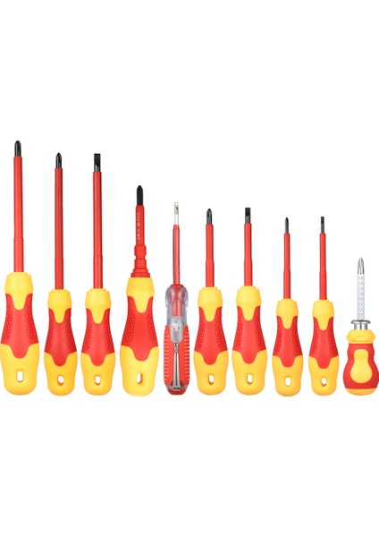 Manyetik Oluklu ve Phillips Uçları ile 10 Adet 1000V (Yurt Dışından)