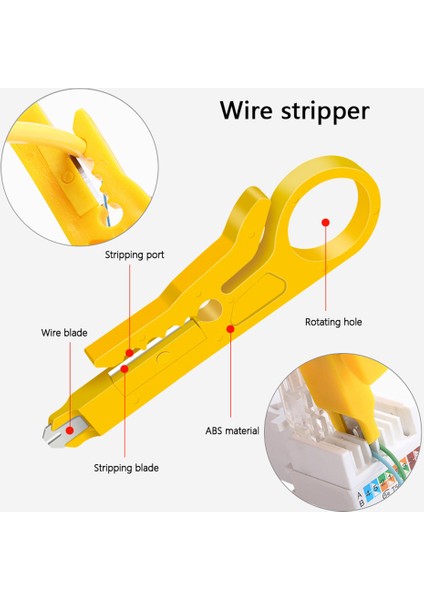 Handskit RJ45 RJ11 RJ12 Ağ Tamir Pense Tool Kit Kablo (Yurt Dışından)