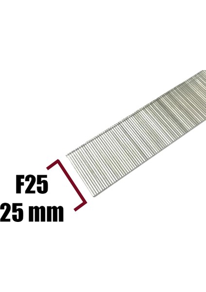 F25 Tabanca Parke Galvanizli Brad Çivisi 18-25 mm 5000 Adet