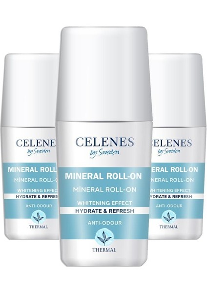 Celenes Thermal Roll On Beyazlatıcı 75 Ml X3