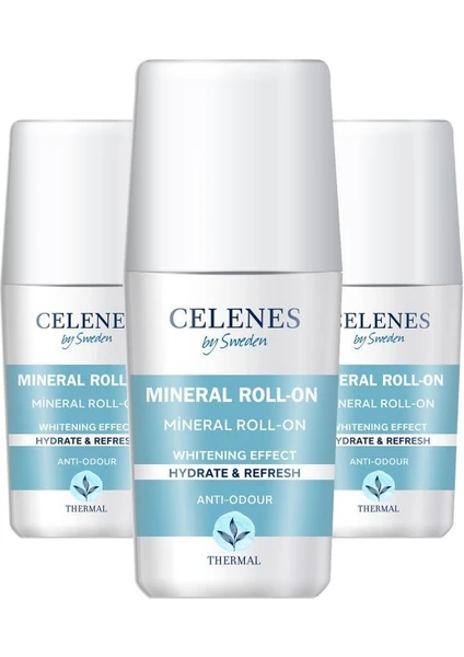 Celenes By Sweden Celenes Thermal Roll On Beyazlatıcı 75 Ml X3