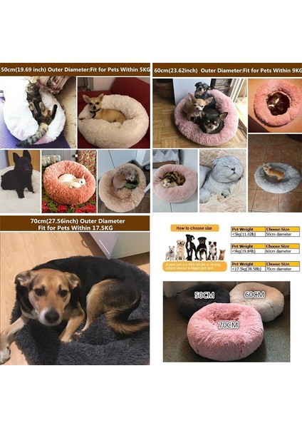 Yuvarlak Peluş Pet Yatak Kulübesi (Yurt Dışından) modelleri
