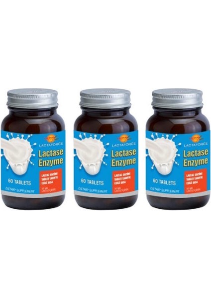 Lactaforce Lactase Enzyme 60 Tablet x 3 Kutu