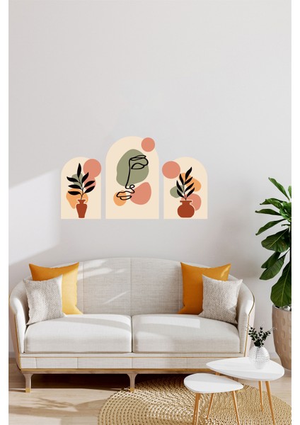 Vazodaki Çiçekler Dekoratif Duvar Sticker