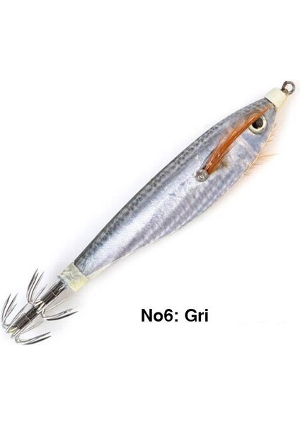 Profısher Kalamar Sahtesi 10CM 10GR Fosforlu Elbiseli Sert Yem Gri