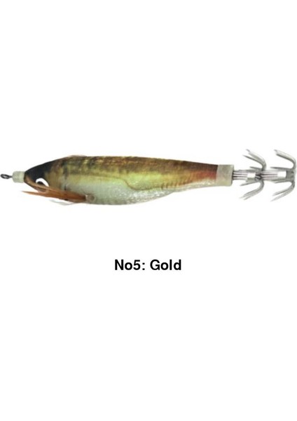 Profısher Kalamar Sahtesi 10CM 9,6gr Elbiseli Fosforlu Sert Yem Gold