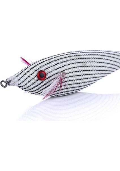 Profısher Kalamar Sahtesi 10CM 9gr Zebra Elbiseli Sert Yem Siyah
