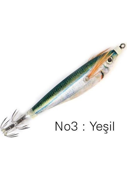 Profısher Kalamar Sahtesi 10.5cm 9gr Elbiseli Fosforlu Sert Yem Yeşil