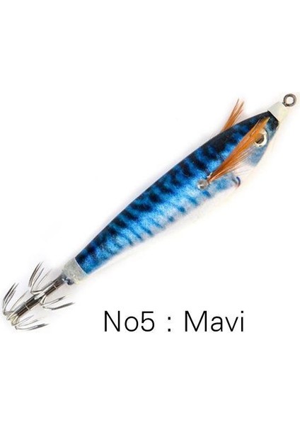 Profısher Kalamar Sahtesi 10.5cm 9gr Elbiseli Fosforlu Sert Yem Mavi
