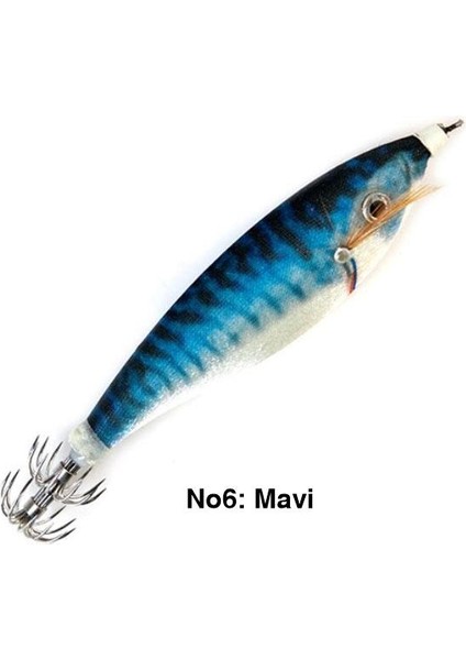 Profısher Kalamar Sahtesi 9cm 16GR Elbiseli Fosforlu Sert Yem Mavi