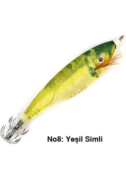 Profısher Kalamar Sahtesi 9cm 16GR Elbiseli Fosforlu Sert Yem Yeşil