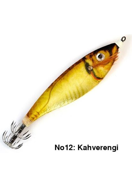Profısher Kalamar Sahtesi 9cm 16GR Elbiseli Fosforlu Sert Yem Kahverengi