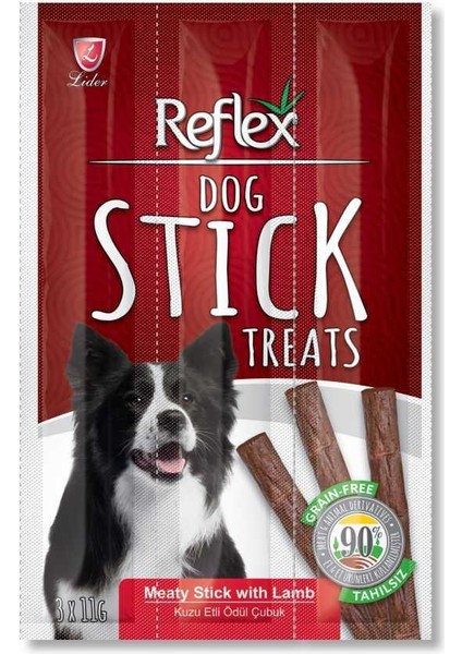 Dog Tahılsız Sticks Lamb Kuzu Etli Köpek Ödül Çubuğu 3X11 gr