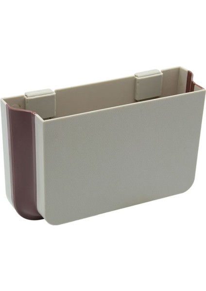 Tme Araç Için Koltuk Yanı Arkası Katlanabilir Su Geçirmez Çöp Kutusu Bej