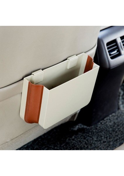 Tme Araç Için Koltuk Yanı Arkası Katlanabilir Su Geçirmez Çöp Kutusu Bej fiyatları