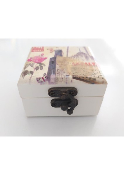 Ahşap Dekoratif Aynalı Mücevher Takı Yüzük Kutusu Çanta Boy fiyatları