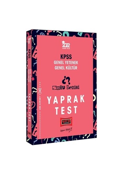 KPSS 2022 Genel Yetenek Genel Kültür Soru Denizi Yaprak Test