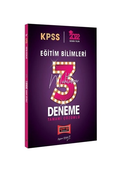 KPSS 2022 Eğitim Bilimleri Tamamı Çözümlü Muhteşem 3 Deneme