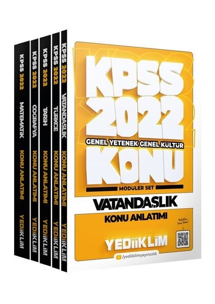 KPSS 2022 Genel Yetenek Genel Kültür Konu Anlatımlı Modüler Set