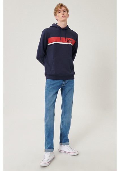 Erkek Daren Koyu Mavi Straight Fit Normal Bel Düz Paça Esnek Jean Pantolon