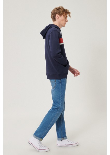 Erkek Daren Koyu Mavi Straight Fit Normal Bel Düz Paça Esnek Jean Pantolon fiyatları