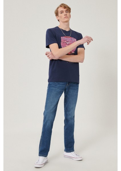 Erkek Arizona Koyu Mavi Straight Fit Normal Bel Düz Paça Esnek Jean Pantolon fiyatları