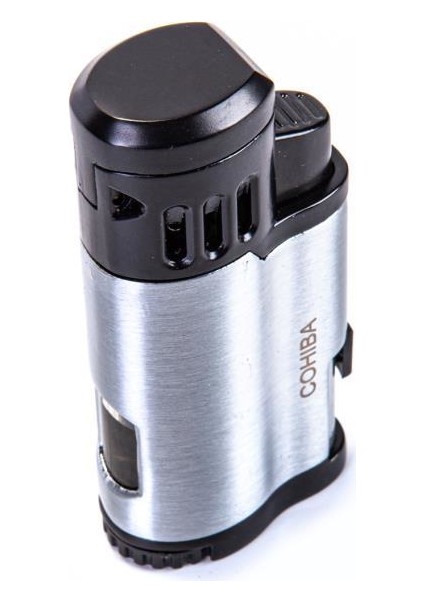 Üç Torch Gümüş Siyah Desenli Puro Çakmağı fiyatları