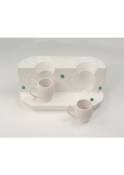 Sema Kahve Fincanı Ikili Batarya Alçı Kalıp