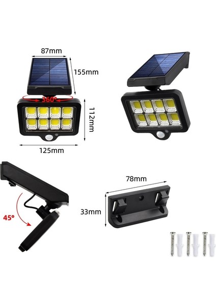 TY07011 96 LED Açık Güneş Duvar Işık (Yurt Dışından)