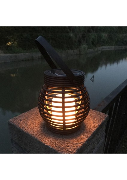 Kafes Masa Lambası Açık Dokuma Rattan Basket Lambası Güneş Alev Lambası Asma 51 Led'ler (Yurt Dışından) indirimleri