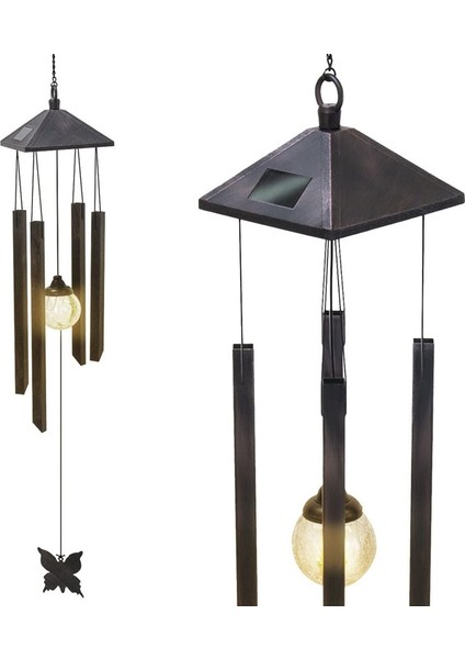 Açık Güneş LED Rüzgar Halka Lambası (Yurt Dışından)