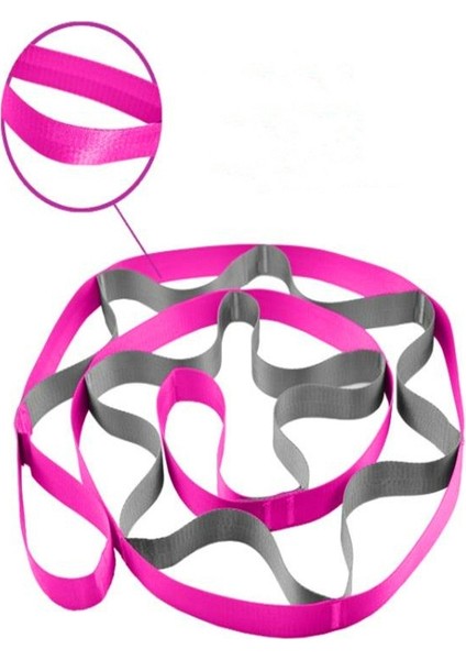 12 Kafes Yoga Kemeri Stretch Böler Direnç Band Boyutu: 250 x Olanağı Sağlayan 3,8 Cm'lik (Gül Kırmızı) (Yurt Dışından) fiyatları