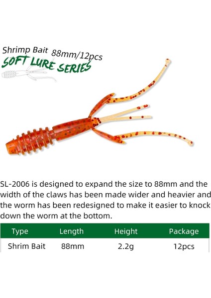 2 Çanta Fishy Lure 88MM / 2.2g (12PCS / Bag) (SL-2006-B) (Yurt Dışından)