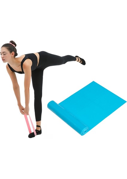 Zsykd3 Pcs Yoga Band Şartname: 2000X150X0.35MM (Saf Mavi) (Yurt Dışından)