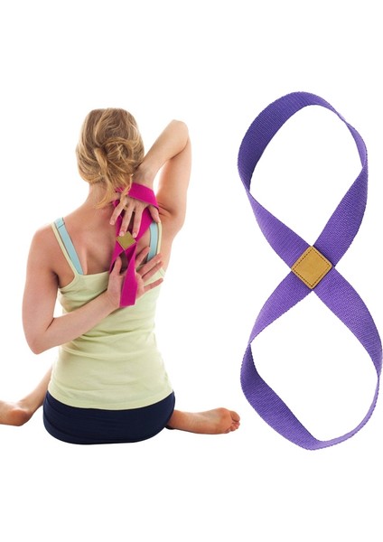 2 Adet Yoga Stretch Kemer Pamuk Kalın Mobius Şeridi (Açık Mor) (Yurt Dışından) modelleri