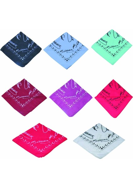 3 Adet Atatürk Imzalı Bandana & Fular 3 Adet Farklı Renkte