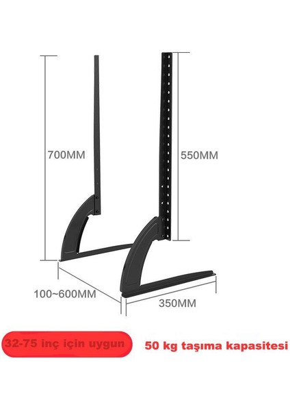 32-75" LCD LED Sabit Ekran Evrensel Masaüstü Tv Standı