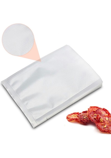 - 25X30CM - 1 KG - Tek Yüzeyi Tırtıklı Vakum Torbası - Tüm Vakum Makinelerine Uygun