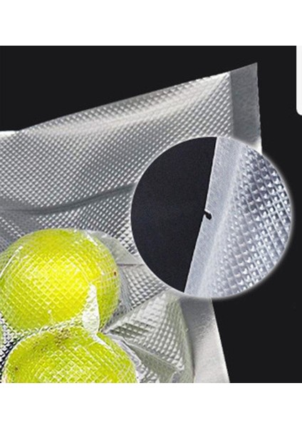 - 30X40CM - 1 KG - Tek Yüzeyi Tırtıklı Vakum Torbası - Tüm Vakum Makinelerine Uygun