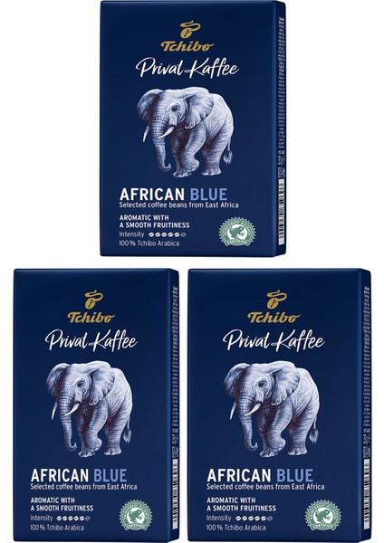 Privat Kaffee African Blue Öğütülmüş Filtre Kahve 250 gr 3 Adet
