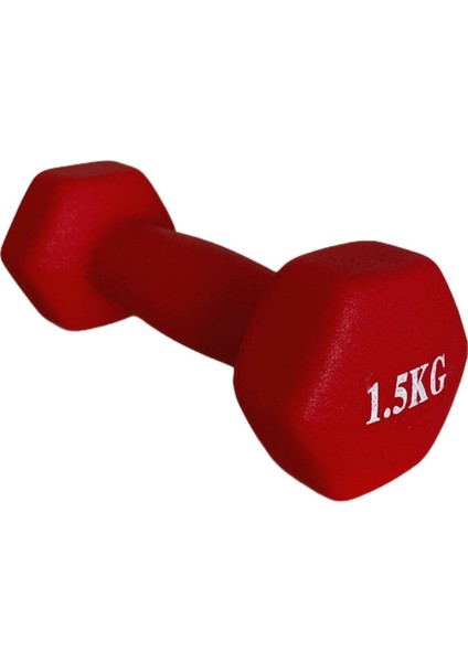 Ithal Fitness Deluxe Neopren Kaplama Tekli 1,5 kg Kırmızı Dambıl