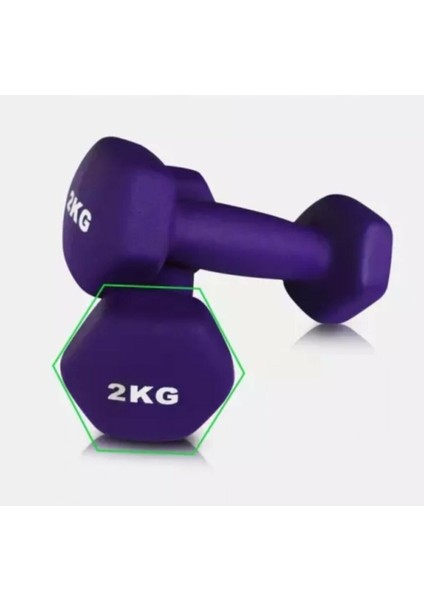 Ithal Fitness Deluxe Neopren Kaplama 2 x 2 kg Mor Dambıl